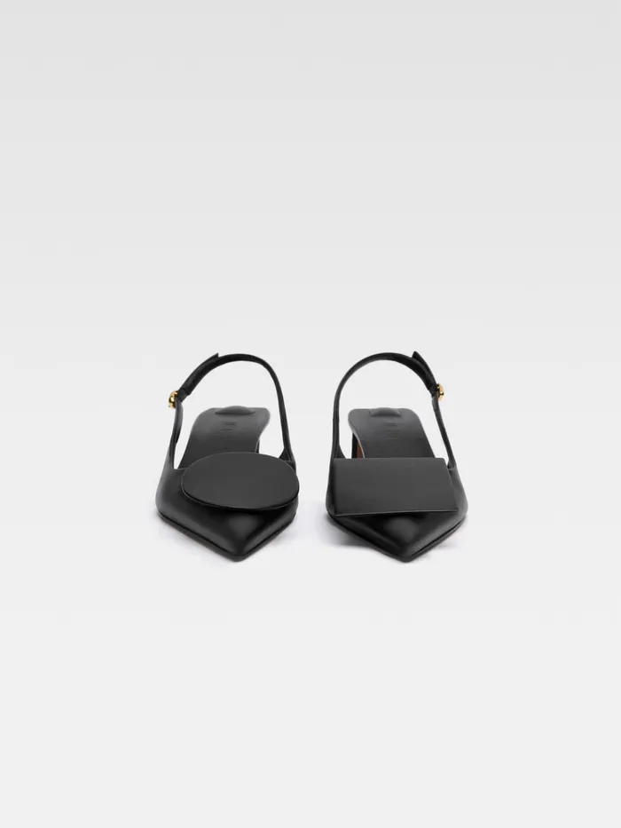 JACQUEMUS Shoes Circle Square Kitten Heels Black 8211 Women