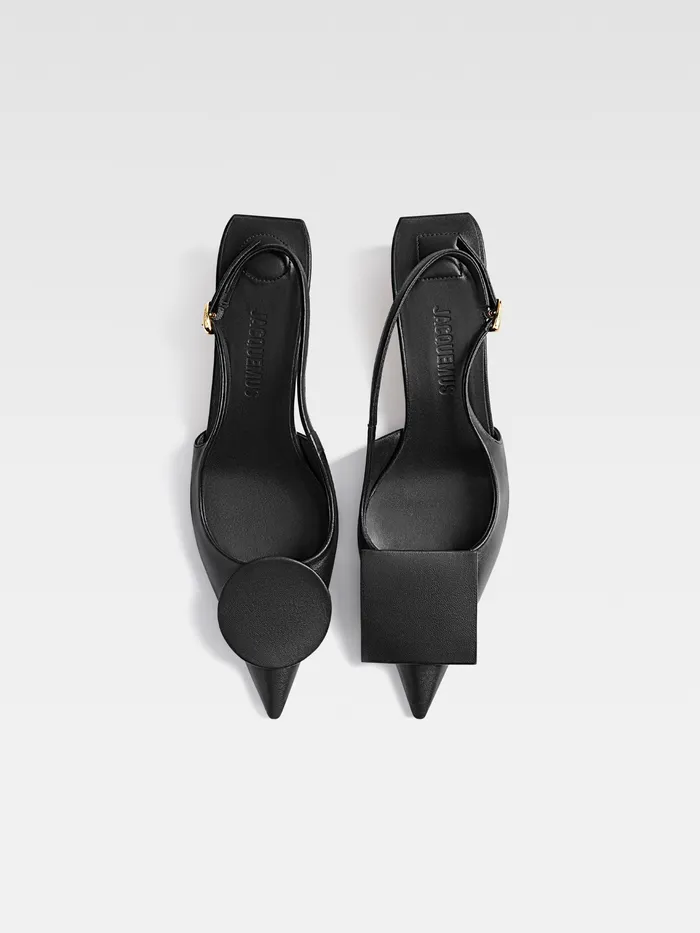 JACQUEMUS Shoes Circle Square Kitten Heels Black 8211 Women