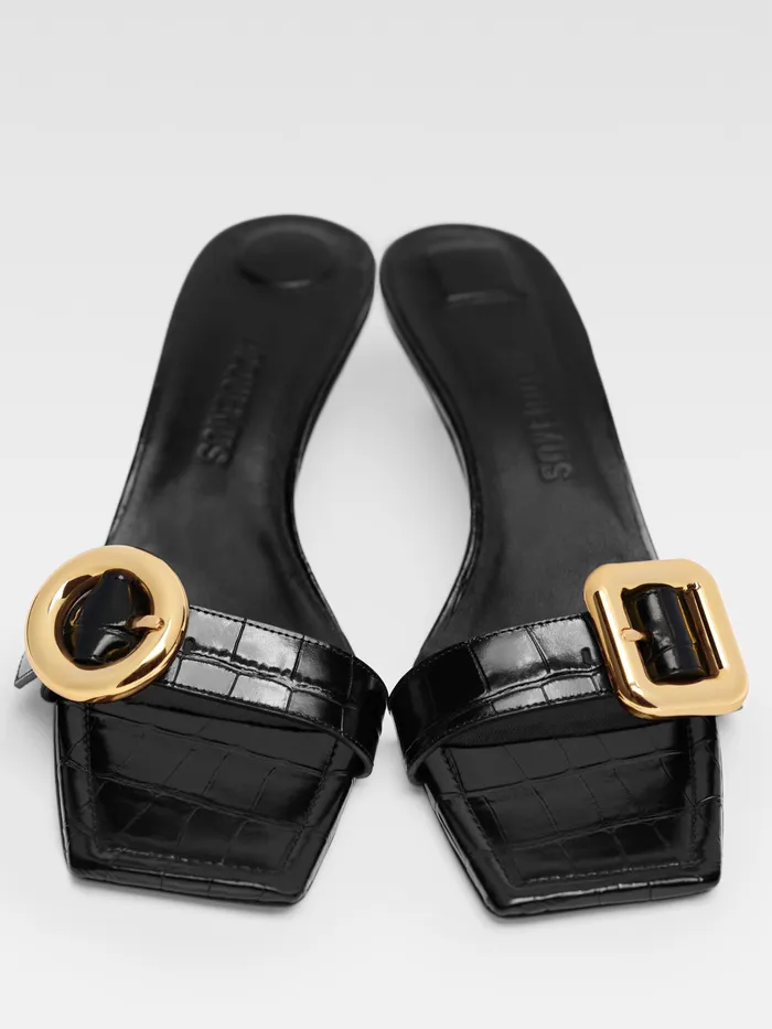 JACQUEMUS Shoes Circle Square Mules Black 8211 Women