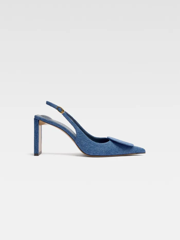 JACQUEMUS Shoes Circle Square Pumps Blue 8211 Women