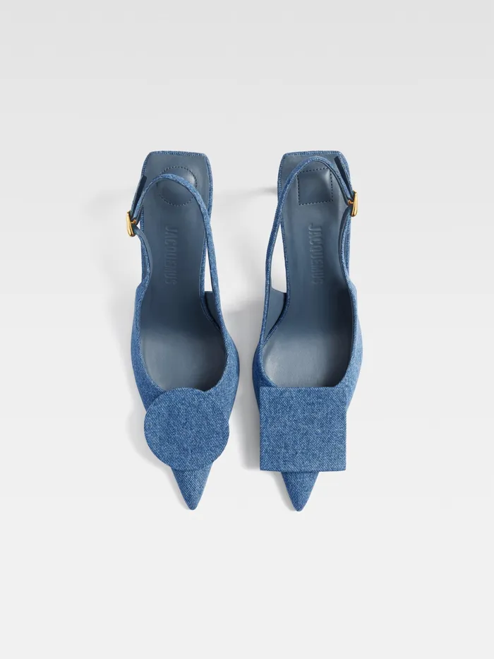 JACQUEMUS Shoes Circle Square Pumps Blue 8211 Women