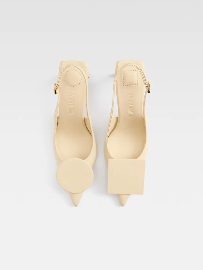 JACQUEMUS Shoes Circle Square Pumps Ivory 8211 Women