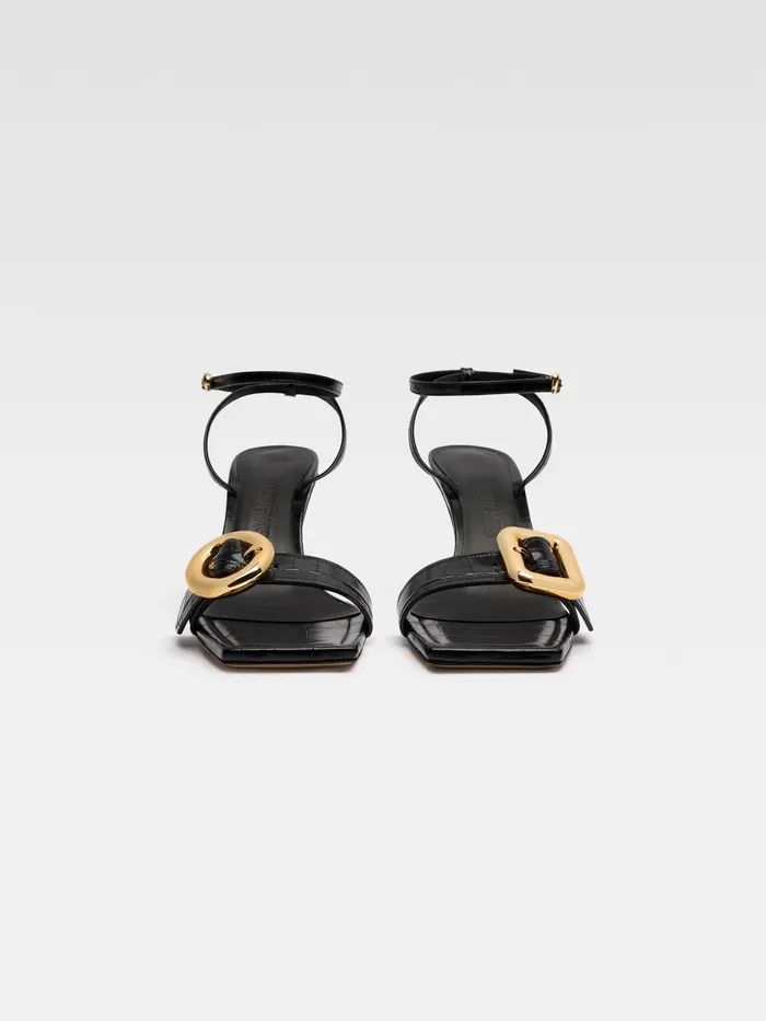 JACQUEMUS Shoes Circle Square SlingBacks Black 8211 Women