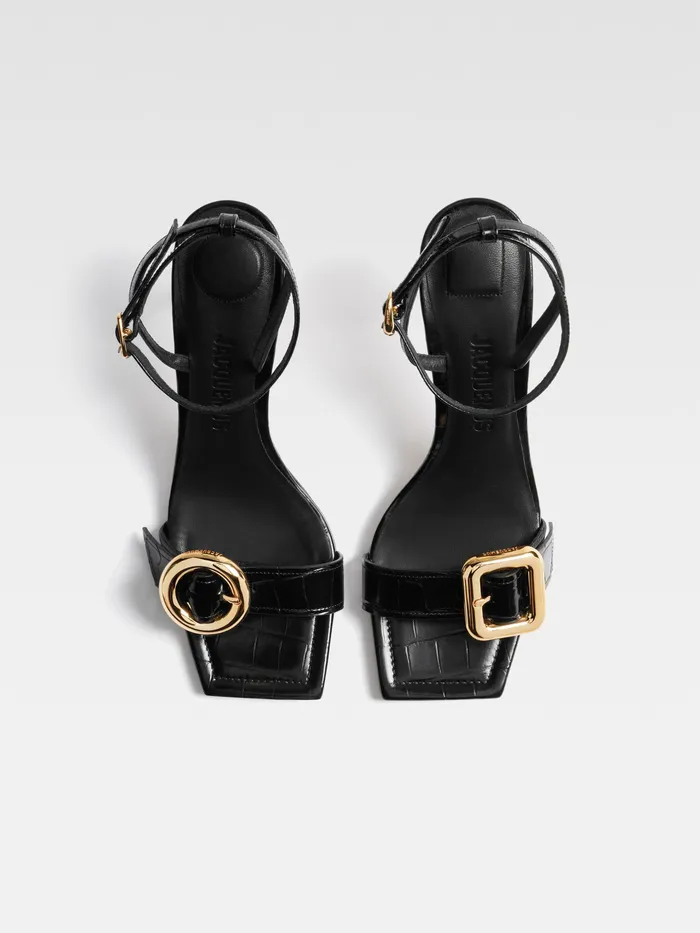 JACQUEMUS Shoes Circle Square SlingBacks Black 8211 Women