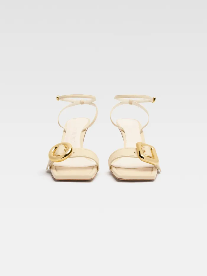JACQUEMUS Shoes Circle Square SlingBacks Ivory 8211 Women