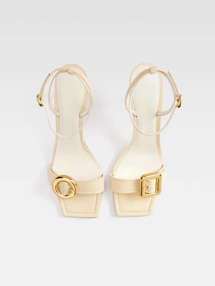 JACQUEMUS Shoes Circle Square SlingBacks Ivory 8211 Women