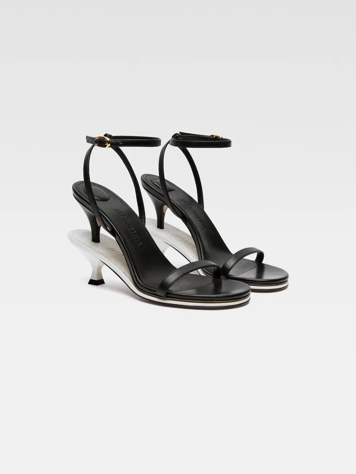 JACQUEMUS Shoes Double Sandals Blackwhite 8211 Women