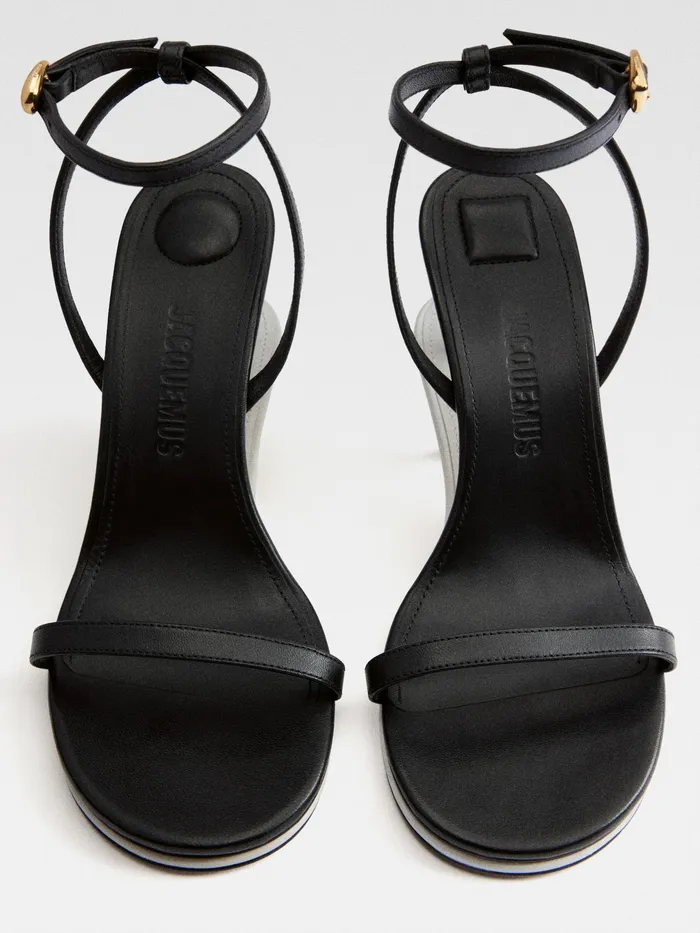 JACQUEMUS Shoes Double Sandals Blackwhite 8211 Women