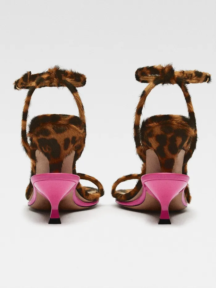 JACQUEMUS Shoes Double Sandals Leopard Brownpink 8211 Women