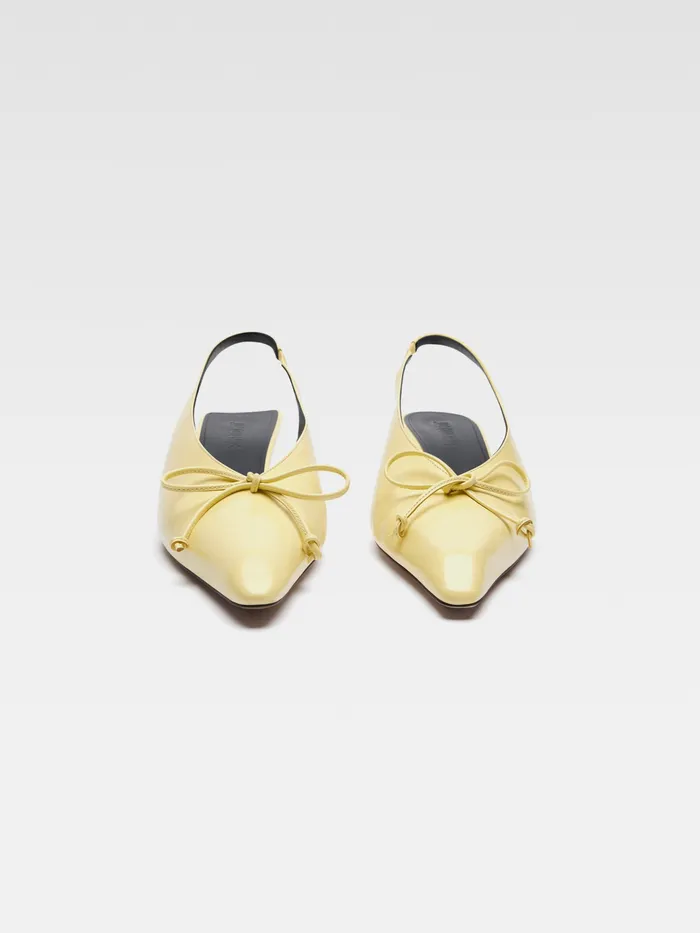 JACQUEMUS Shoes SlingBack Kitten Heels Pale Yellow 8211 Women