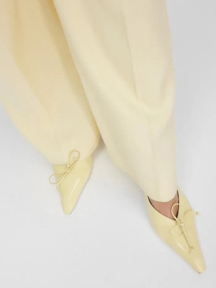 JACQUEMUS Shoes SlingBack Kitten Heels Pale Yellow 8211 Women