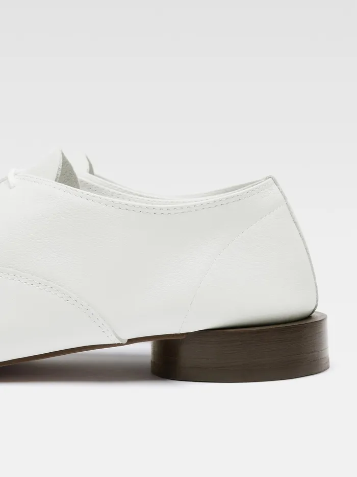 JACQUEMUS Shoes Square Edge Derbies 8211 ReInterpretation Of The Iconic Zizi By Repetto White 8211 Women