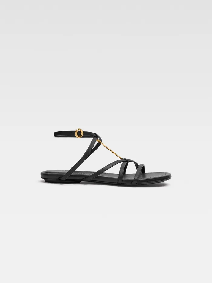 JACQUEMUS Shoes Strappy Charm Flats Black 8211 Women