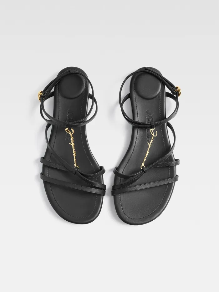 JACQUEMUS Shoes Strappy Charm Flats Black 8211 Women