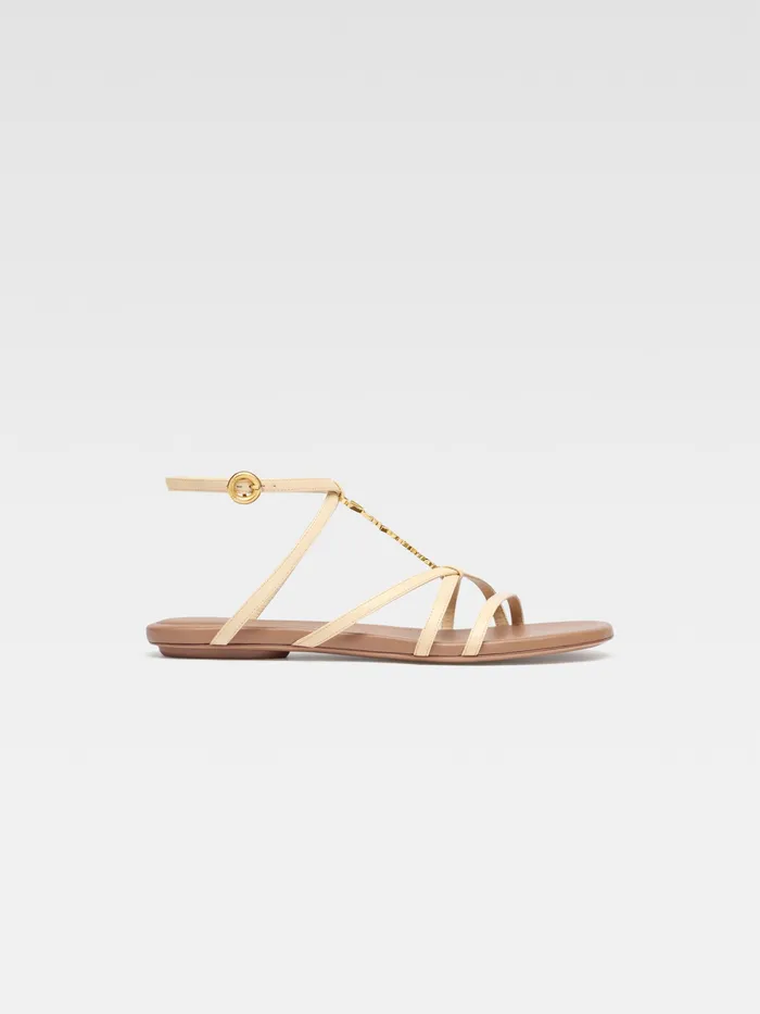 JACQUEMUS Shoes Strappy Charm Flats Ivory 8211 Women