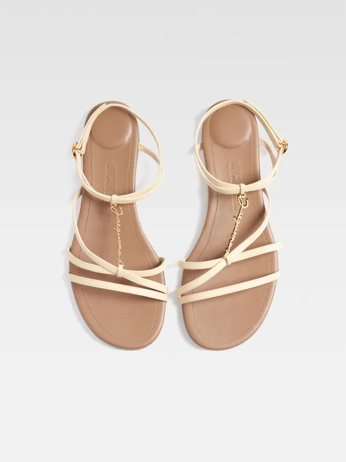 JACQUEMUS Shoes Strappy Charm Flats Ivory 8211 Women