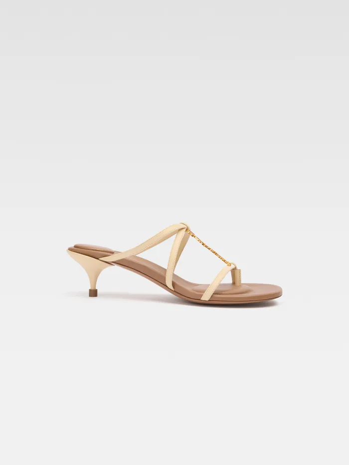 JACQUEMUS Shoes Strappy Charm Mules Ivory 8211 Women