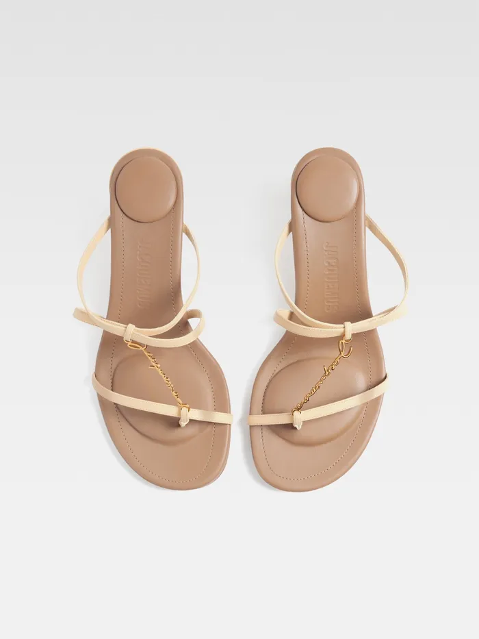 JACQUEMUS Shoes Strappy Charm Mules Ivory 8211 Women