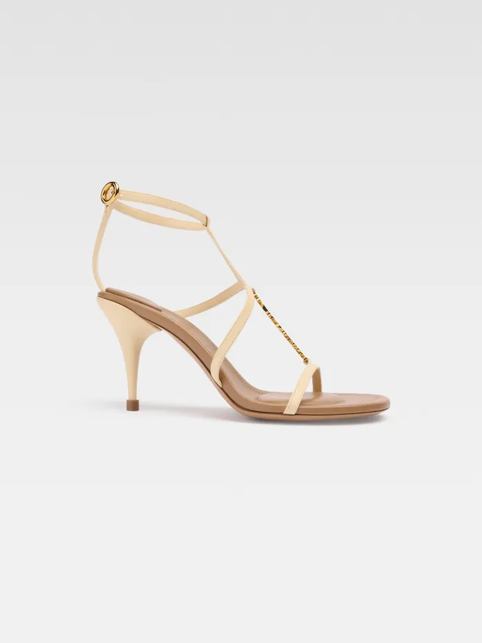 JACQUEMUS Shoes Strappy Charm Sandals Ivory 8211 Women
