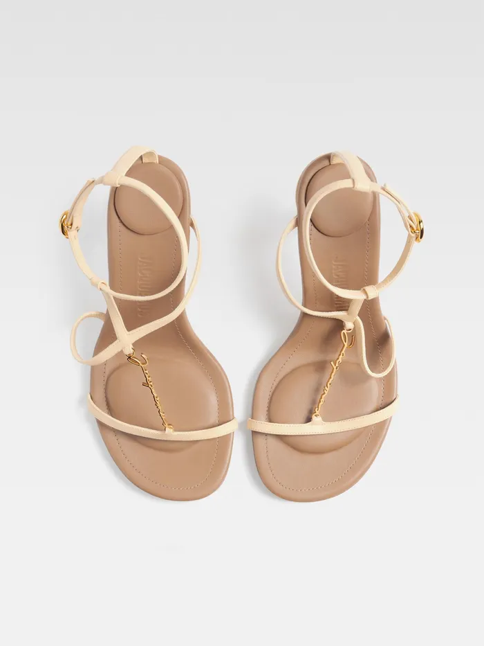 JACQUEMUS Shoes Strappy Charm Sandals Ivory 8211 Women