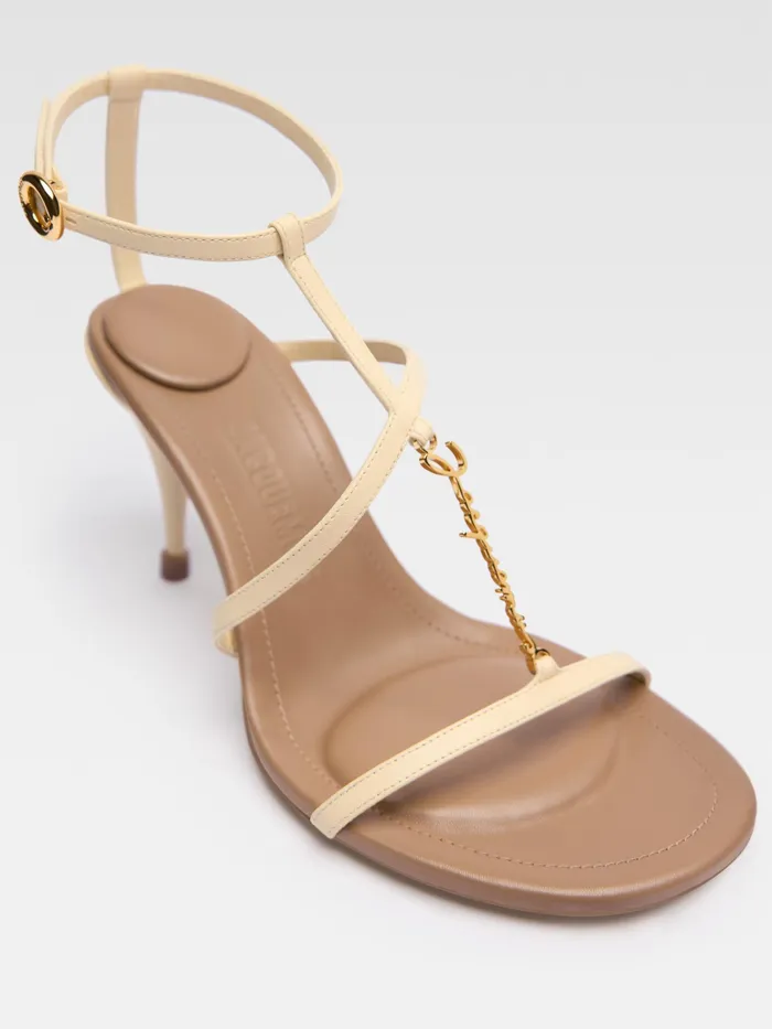 JACQUEMUS Shoes Strappy Charm Sandals Ivory 8211 Women