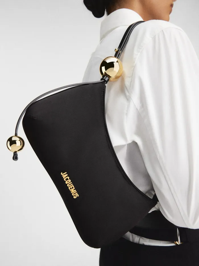 JACQUEMUS Shoulder Bags Beaded Shoulder Bag Black 8211 Women