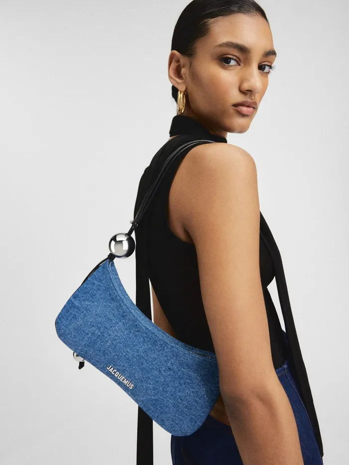 JACQUEMUS Shoulder Bags Beaded Shoulder Bag Blue 8211 Women JACQUEMUS Shoulder Bags Beaded Shoulder Bag Blue 8211 Women