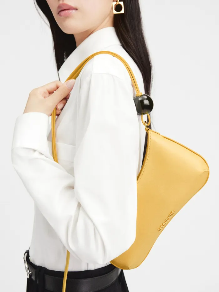 JACQUEMUS Shoulder Bags Beaded Shoulder Bag Dusty Yellow 8211 Women