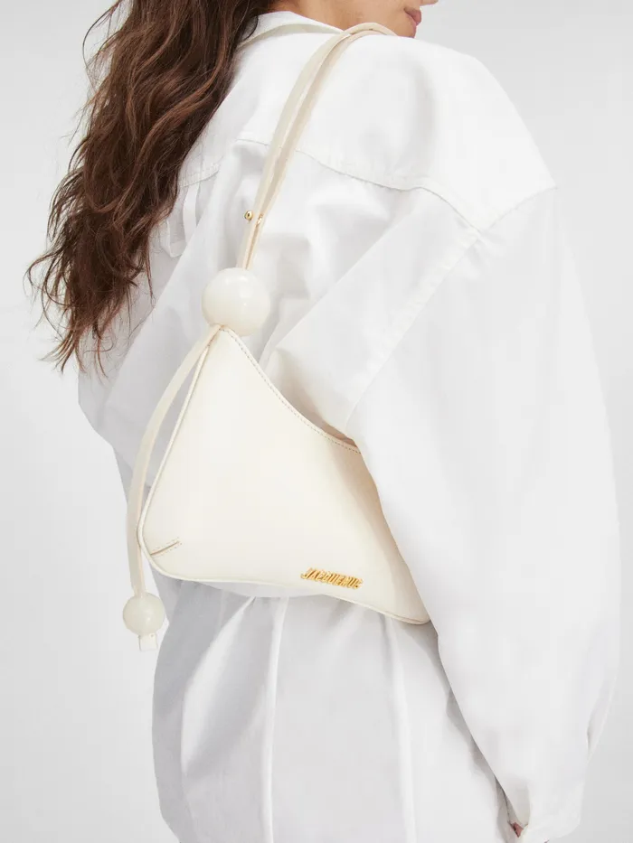 JACQUEMUS Shoulder Bags Beaded Shoulder Bag Ivory 8211 Women