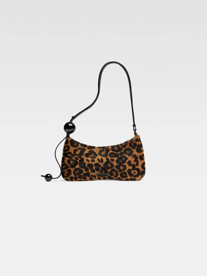 JACQUEMUS Shoulder Bags Beaded Shoulder Bag Print Leopard Brown 8211 Women