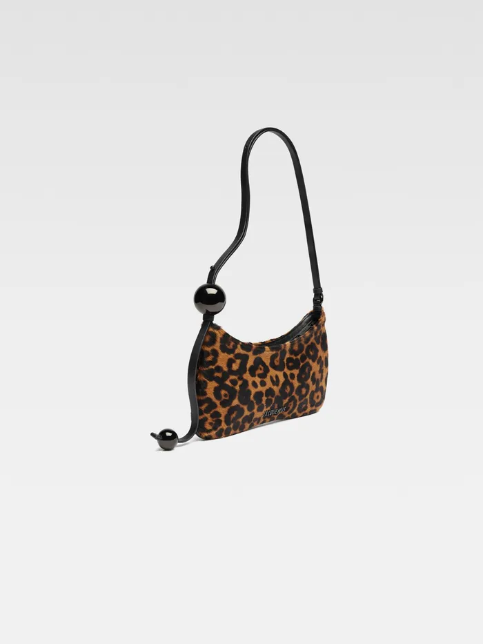 JACQUEMUS Shoulder Bags Beaded Shoulder Bag Print Leopard Brown 8211 Women