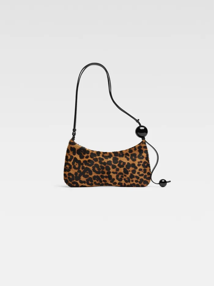 JACQUEMUS Shoulder Bags Beaded Shoulder Bag Print Leopard Brown 8211 Women
