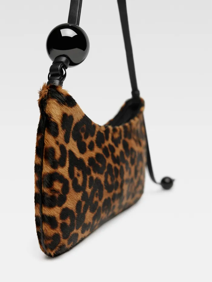 JACQUEMUS Shoulder Bags Beaded Shoulder Bag Print Leopard Brown 8211 Women