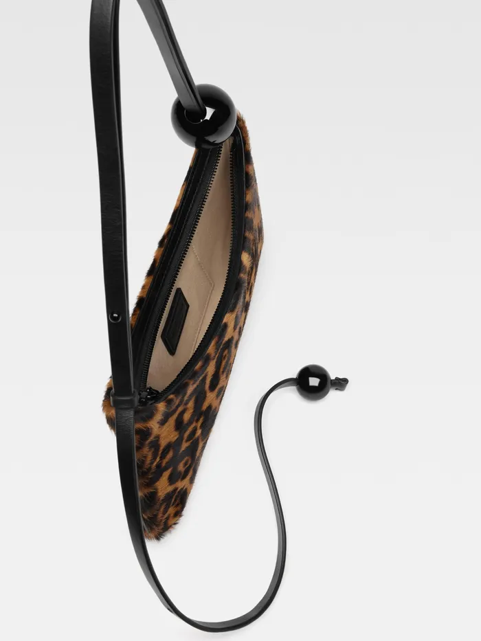 JACQUEMUS Shoulder Bags Beaded Shoulder Bag Print Leopard Brown 8211 Women