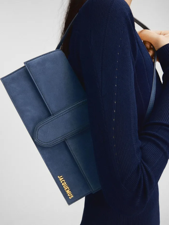 JACQUEMUS Shoulder Bags Long Flap Bag Dark Navy 8211 Women