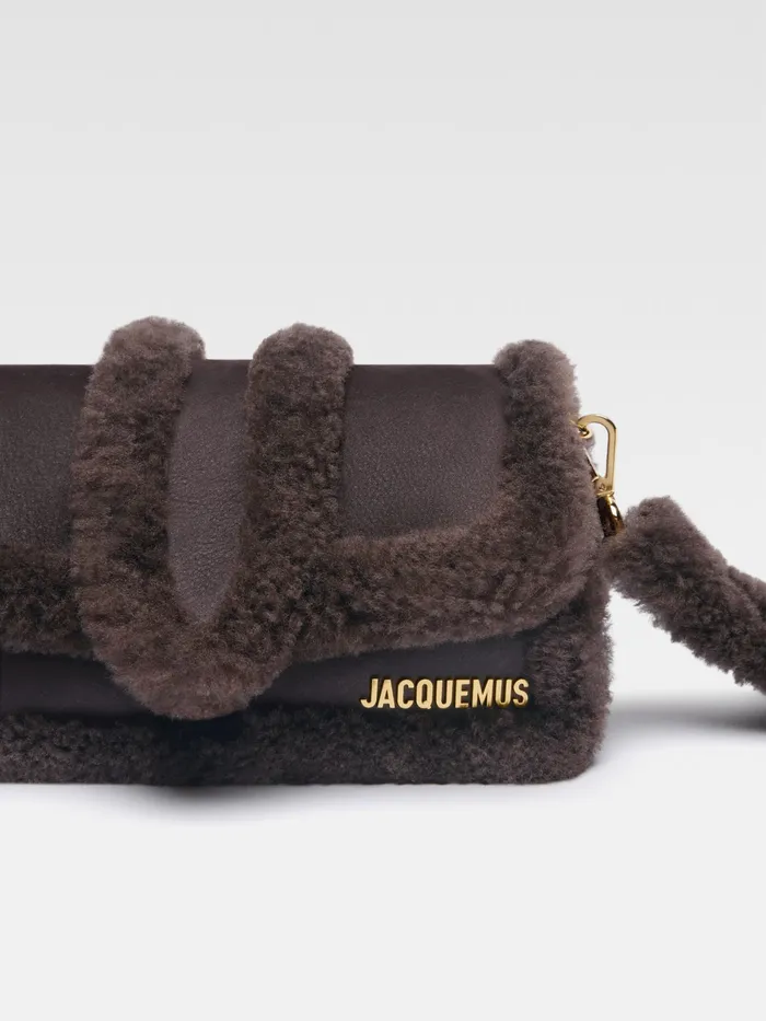 JACQUEMUS Shoulder Bags Mini Puffed Shearling Bag Dark Brown 8211 Women