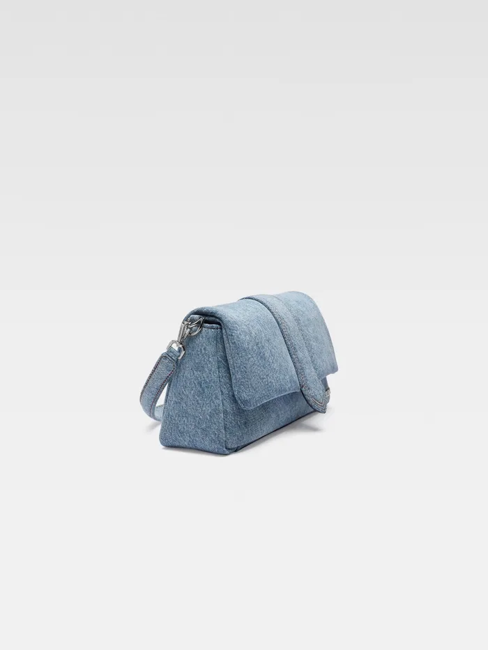 JACQUEMUS Shoulder Bags Puffed Denim Flap Bag Blue 8211 Women