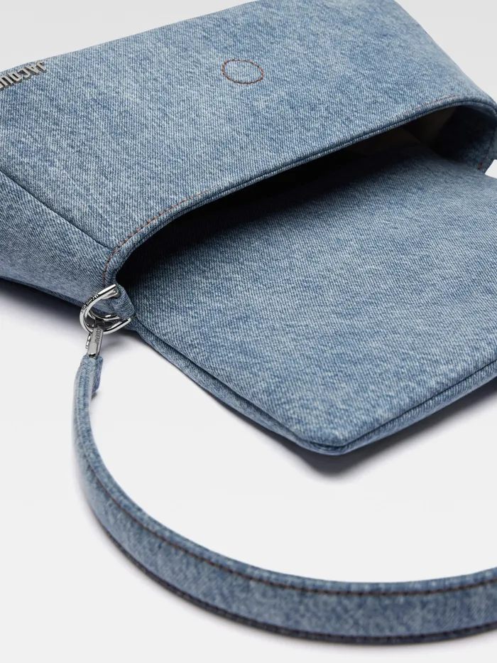 JACQUEMUS Shoulder Bags Puffed Denim Flap Bag Blue 8211 Women