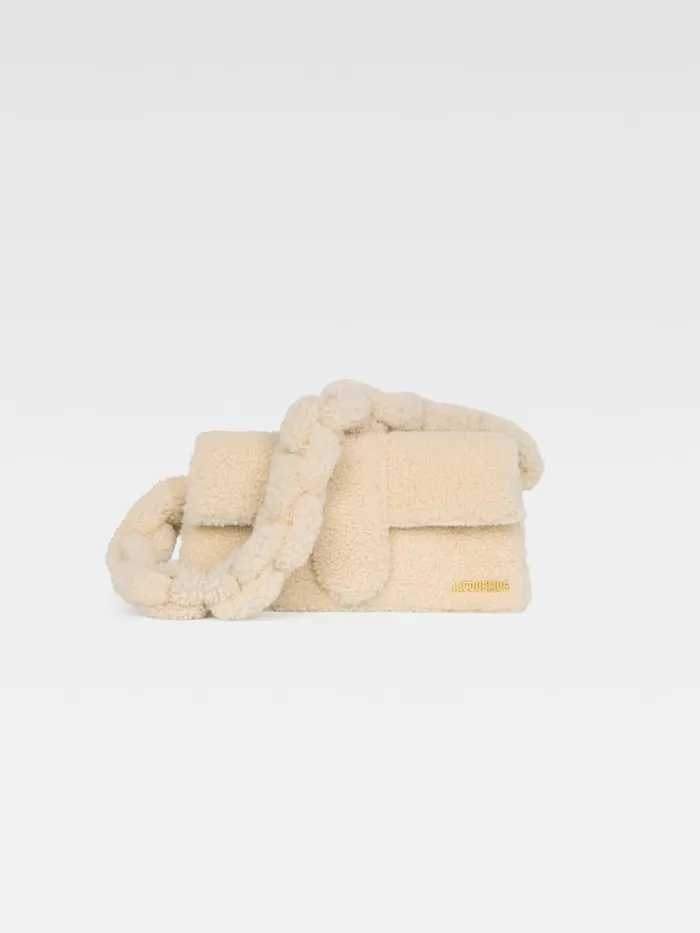 JACQUEMUS Shoulder Bags Shearling Flap Bag Ivory 8211 Women