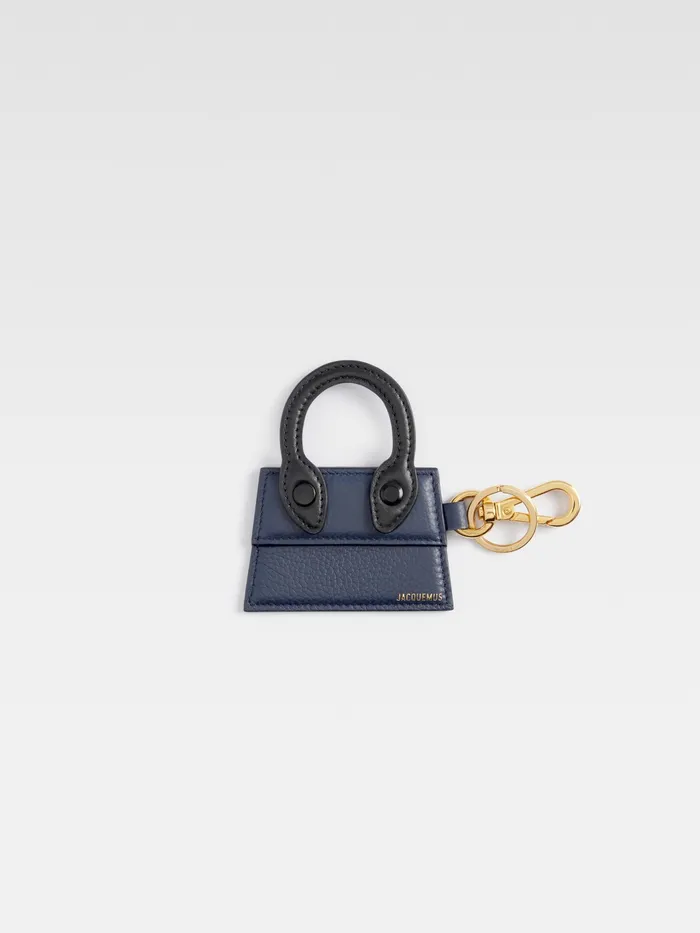 JACQUEMUS Small Leather Goods Chiquito Charm Key Ring Navy 8211 Men