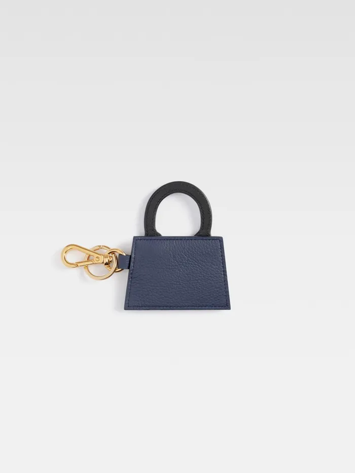 JACQUEMUS Small Leather Goods Chiquito Charm Key Ring Navy 8211 Women