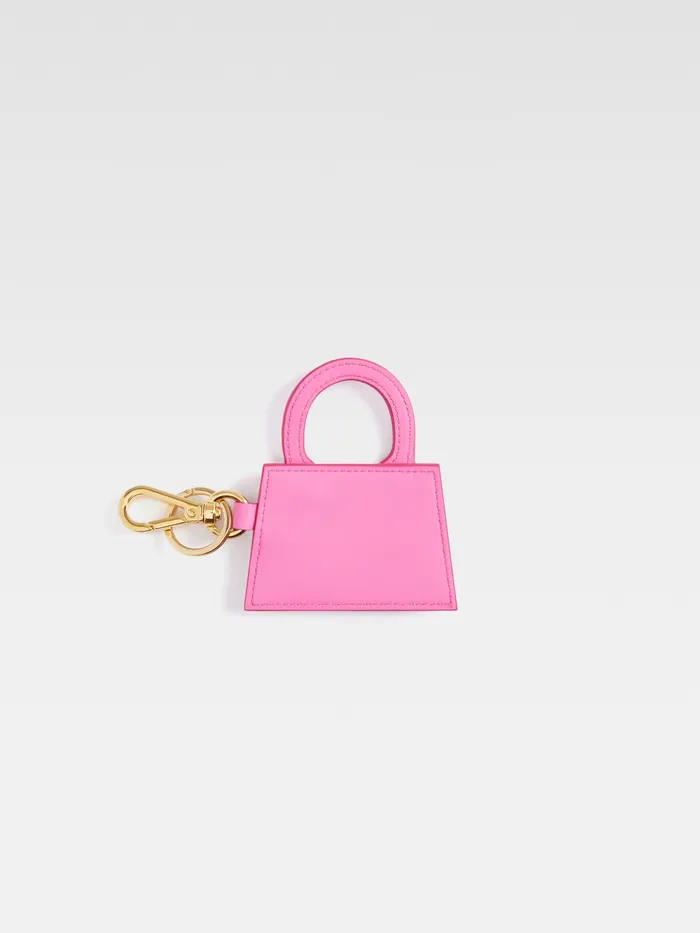 JACQUEMUS Small Leather Goods Chiquito Charm Key Ring Neon Pink 8211 Women