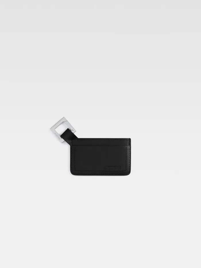 JACQUEMUS Small Leather Goods ClipOn Card Holder Black 8211 Men