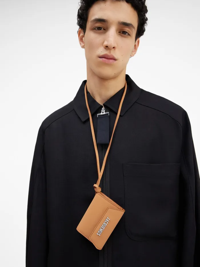 JACQUEMUS Small Leather Goods Envelope Wallet Light Brown 8211 Men