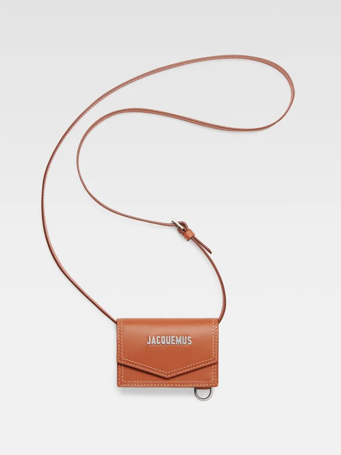 JACQUEMUS Small Leather Goods Envelope Wallet Light Brown 8211 Women