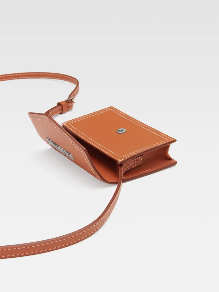 JACQUEMUS Small Leather Goods Envelope Wallet Light Brown 8211 Women