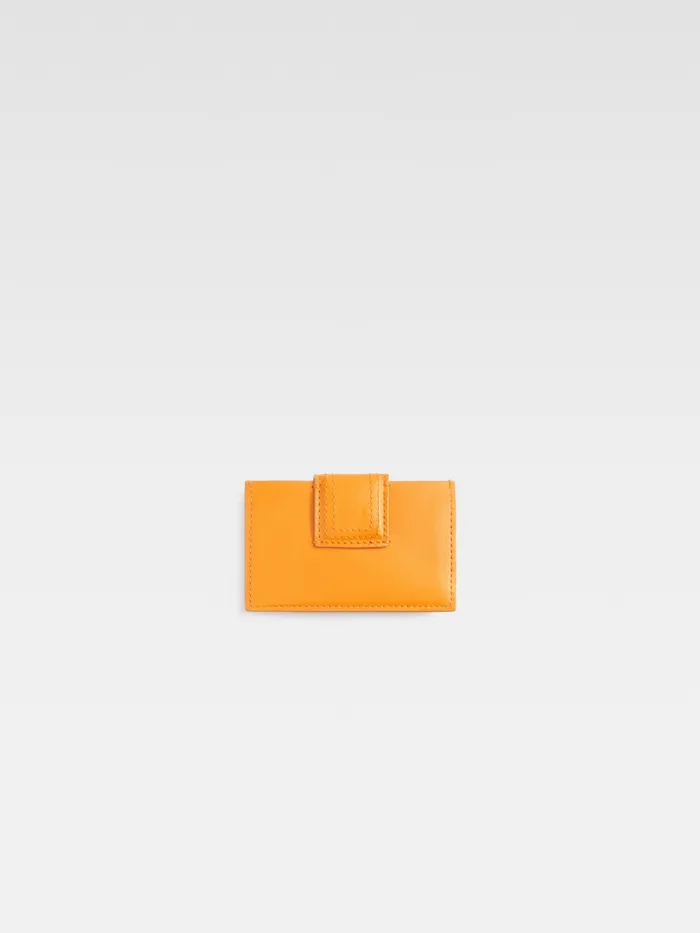 JACQUEMUS Small Leather Goods Flap Card Holder Dark Orange 8211 Men