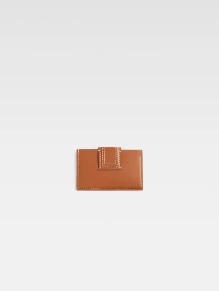 JACQUEMUS Small Leather Goods Flap Card Holder Light Brown 8211 Men