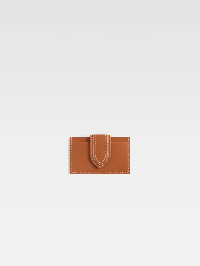 JACQUEMUS Small Leather Goods Flap Card Holder Light Brown 8211 Women