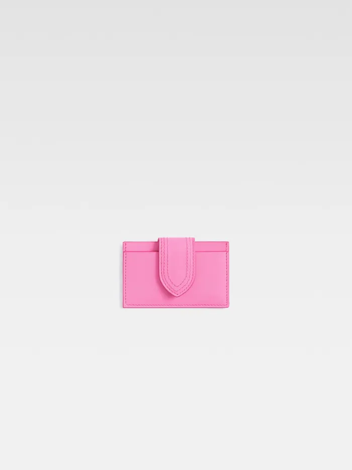 JACQUEMUS Small Leather Goods Flap Card Holder Neon Pink 8211 Men